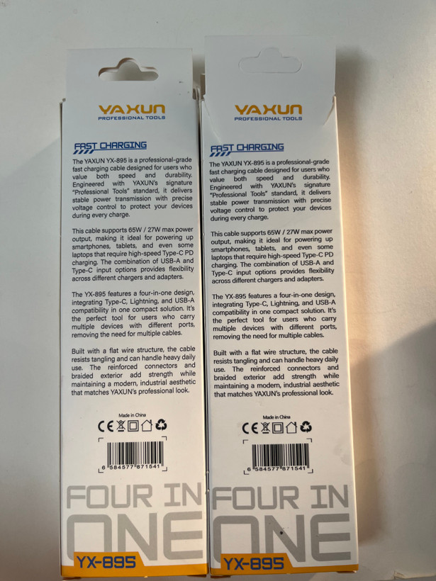 کابل آیفون و اندرویید چهار کاره YAXUN کنفی 4in 1